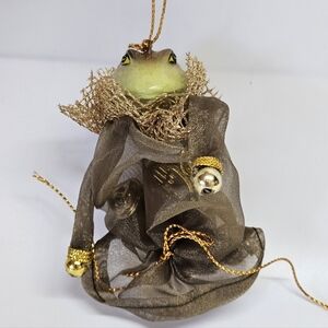 NEW VINTAGE Katherine's Collection Frog Charm Bell Bag Ornament Wayne Kleski